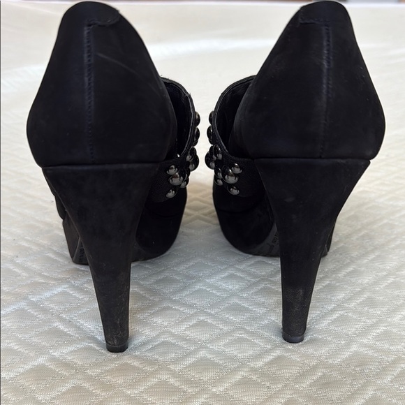 Gianni Bini Black Mary-Jane Studded Heels - Picture 5 of 11